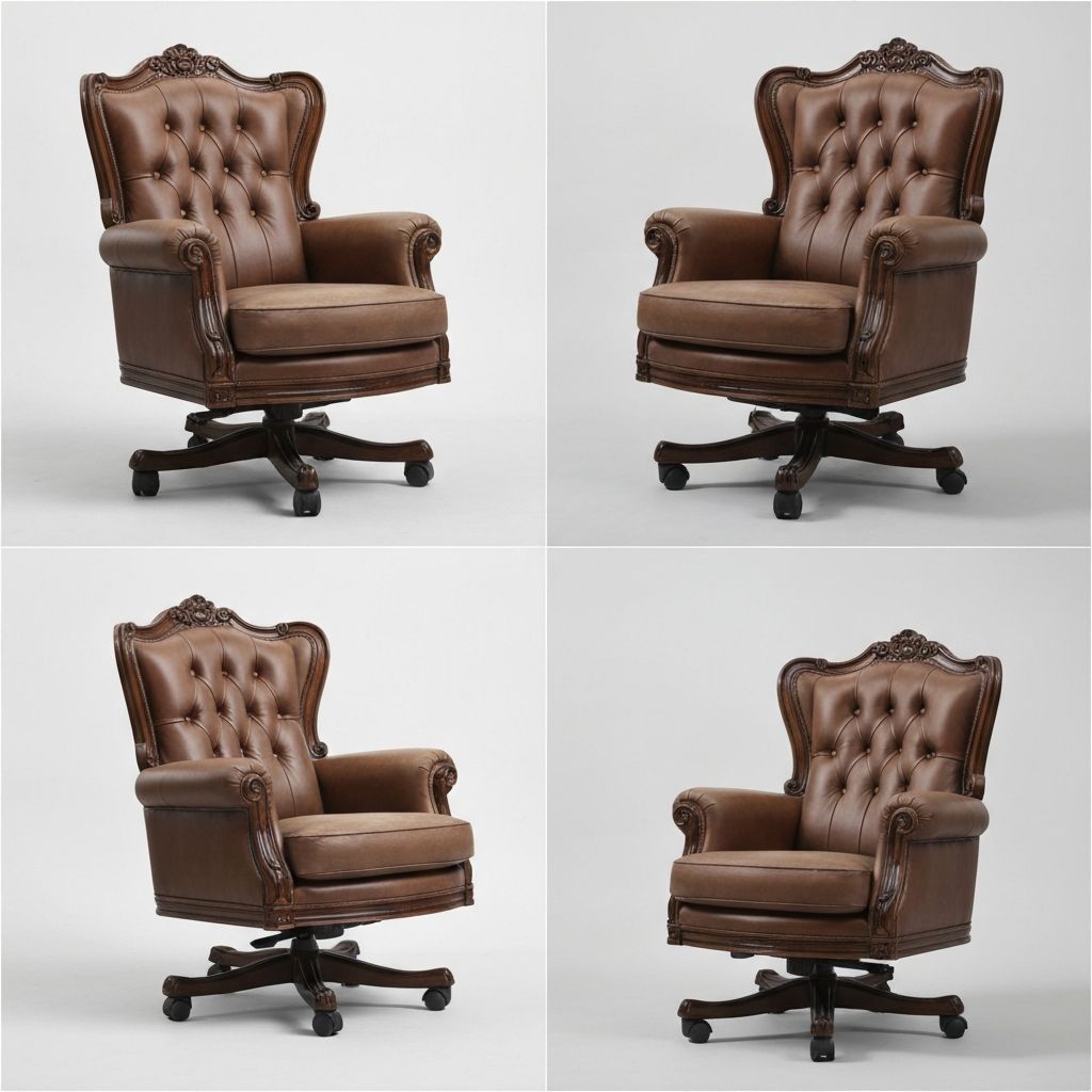 Office chair restoration before and after