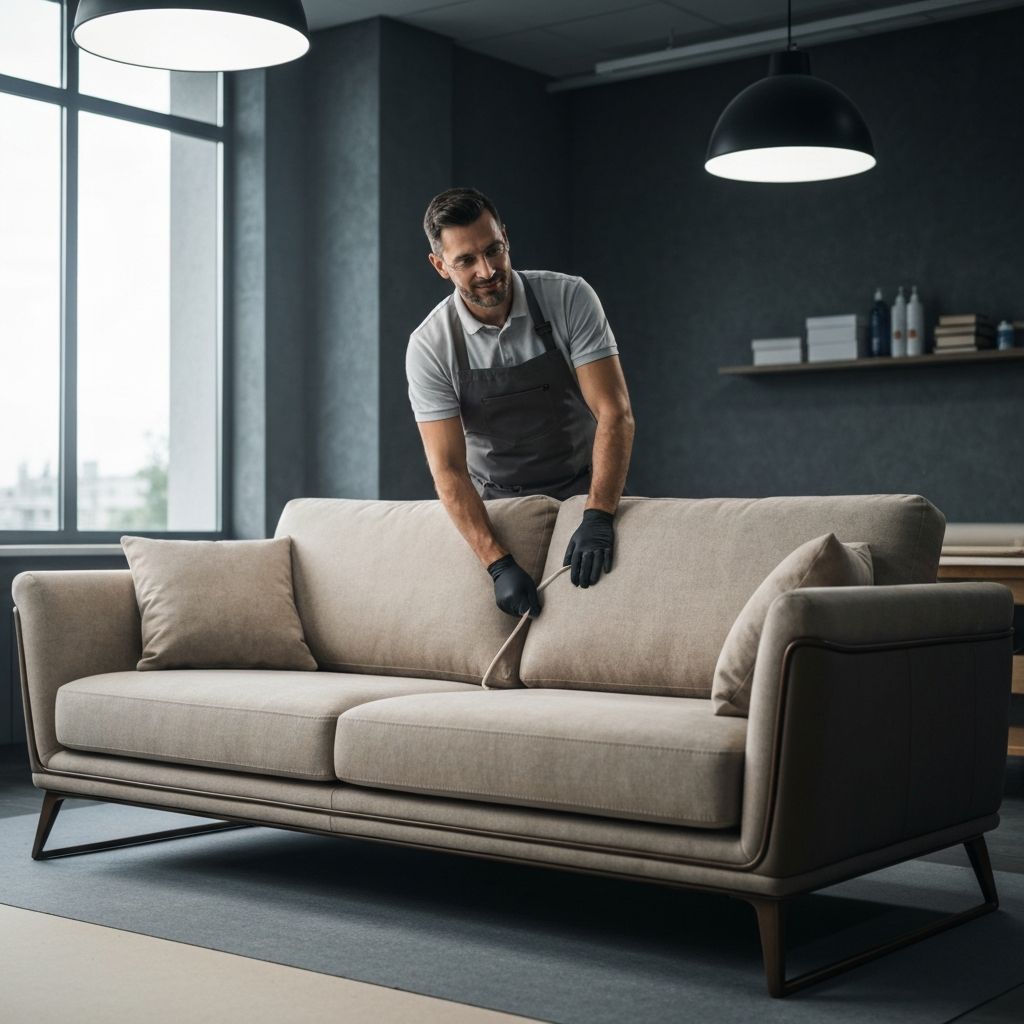 Professional furniture repair workshop